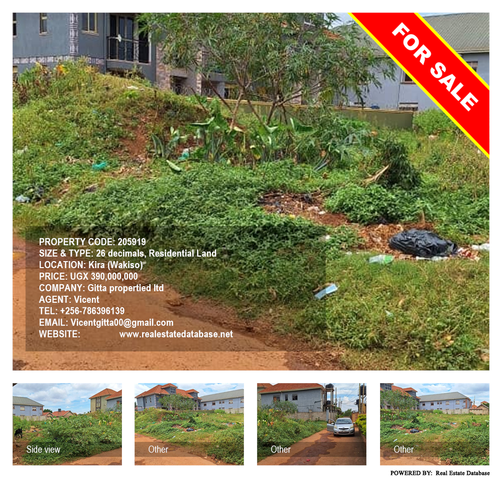 Residential Land  for sale in Kira Wakiso Uganda, code: 205919