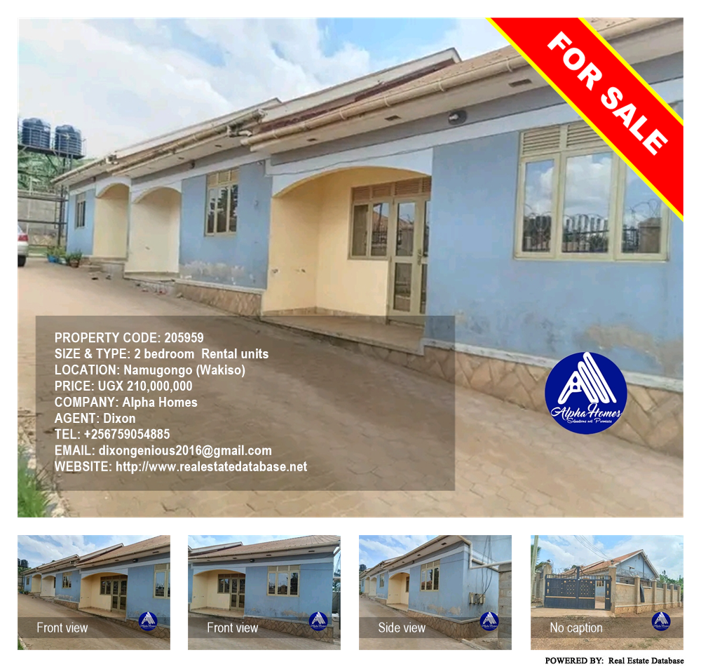 2 bedroom Rental units  for sale in Namugongo Wakiso Uganda, code: 205959