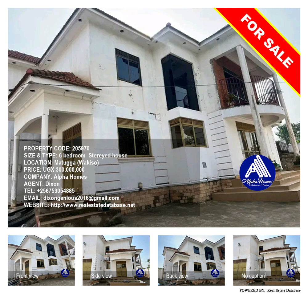 6 bedroom Storeyed house  for sale in Matugga Wakiso Uganda, code: 205970