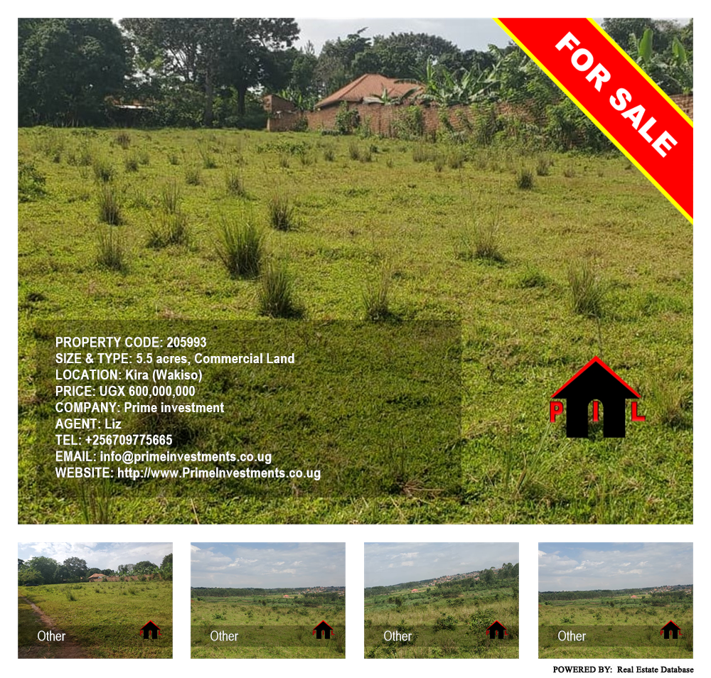 Commercial Land  for sale in Kira Wakiso Uganda, code: 205993