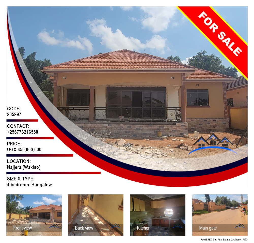 4 bedroom Bungalow  for sale in Najjera Wakiso Uganda, code: 205997