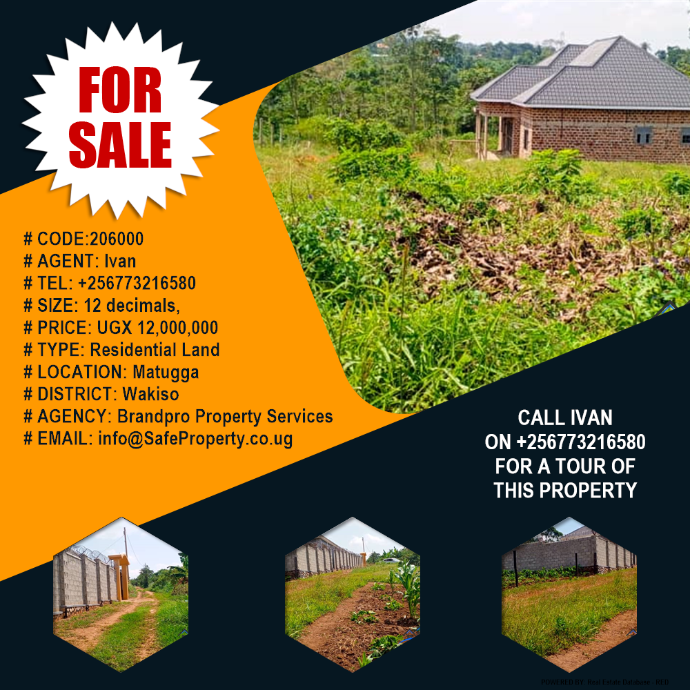 Residential Land  for sale in Matugga Wakiso Uganda, code: 206000