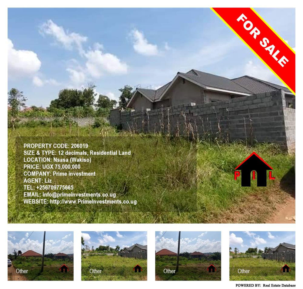 Residential Land  for sale in Nsasa Wakiso Uganda, code: 206019