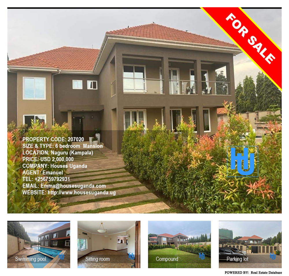 6 bedroom Mansion  for sale in Naguru Kampala Uganda, code: 207020