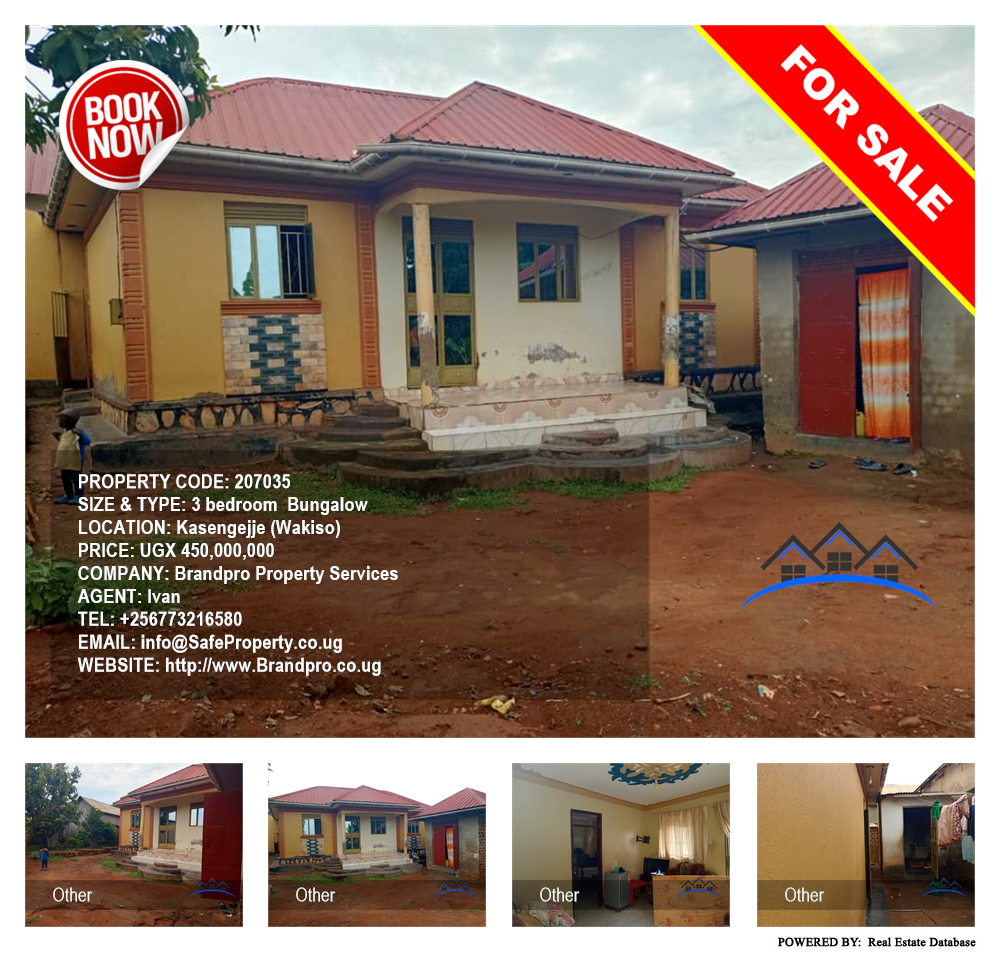 3 bedroom Bungalow  for sale in Kasengejje Wakiso Uganda, code: 207035