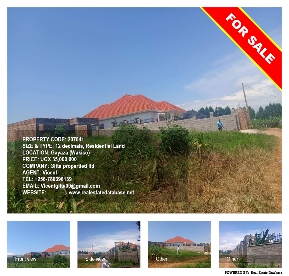 Residential Land  for sale in Gayaza Wakiso Uganda, code: 207041