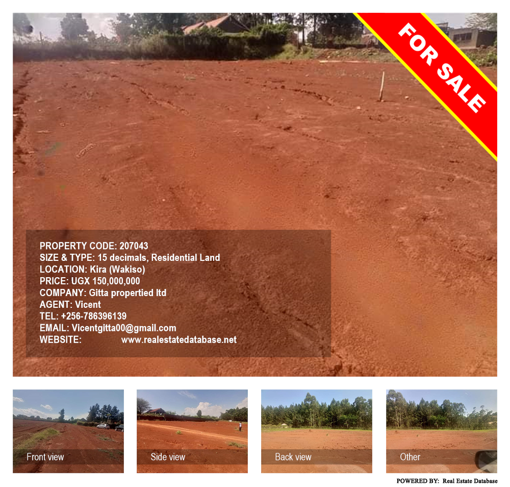 Residential Land  for sale in Kira Wakiso Uganda, code: 207043