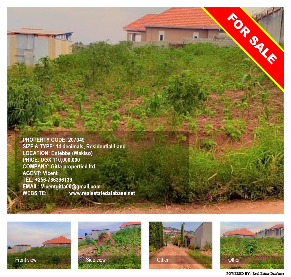 Residential Land  for sale in Entebbe Wakiso Uganda, code: 207049