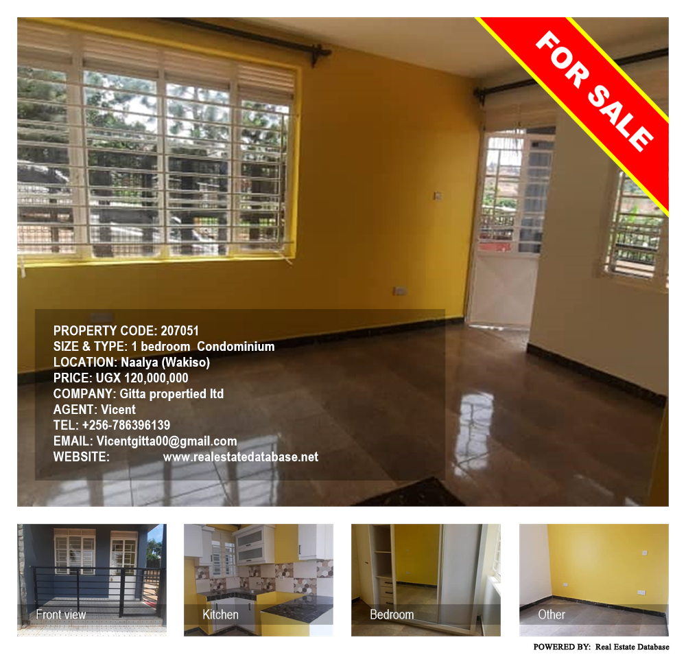 1 bedroom Condominium  for sale in Naalya Wakiso Uganda, code: 207051