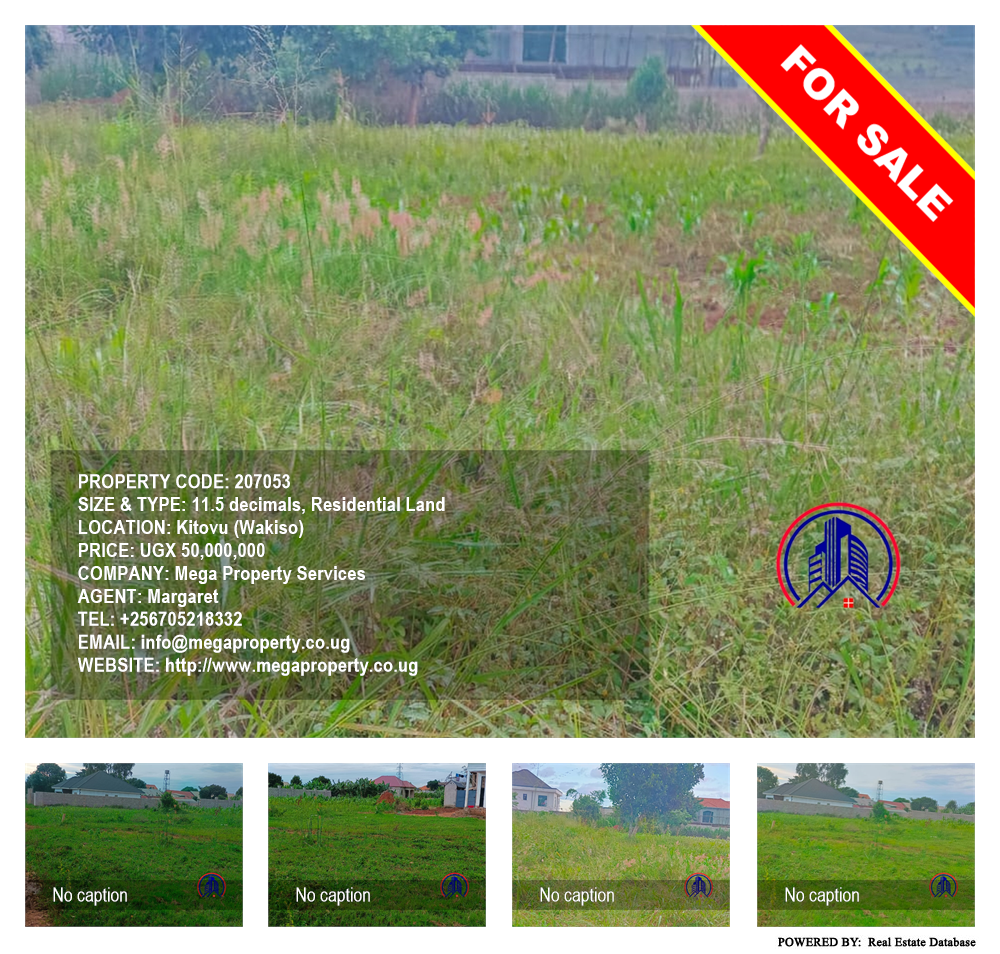 Residential Land  for sale in Kitovu Wakiso Uganda, code: 207053