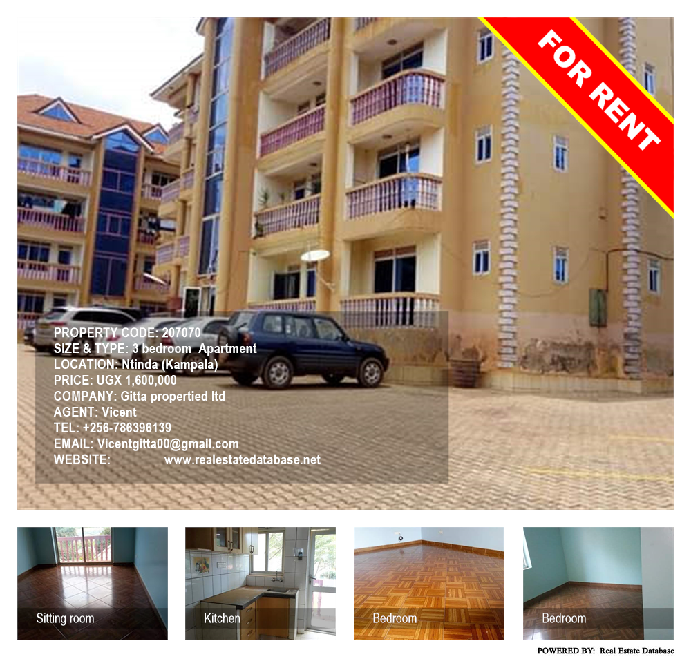 3 bedroom Apartment  for rent in Ntinda Kampala Uganda, code: 207070