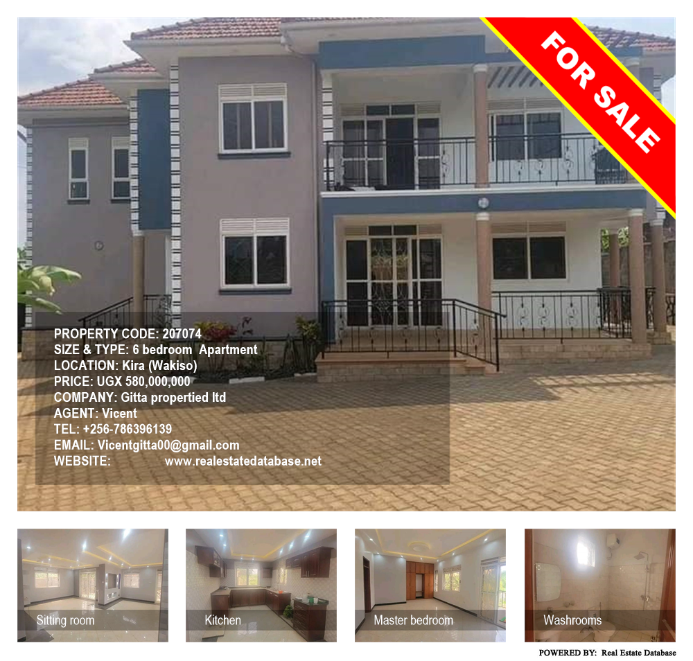 6 bedroom Apartment  for sale in Kira Wakiso Uganda, code: 207074