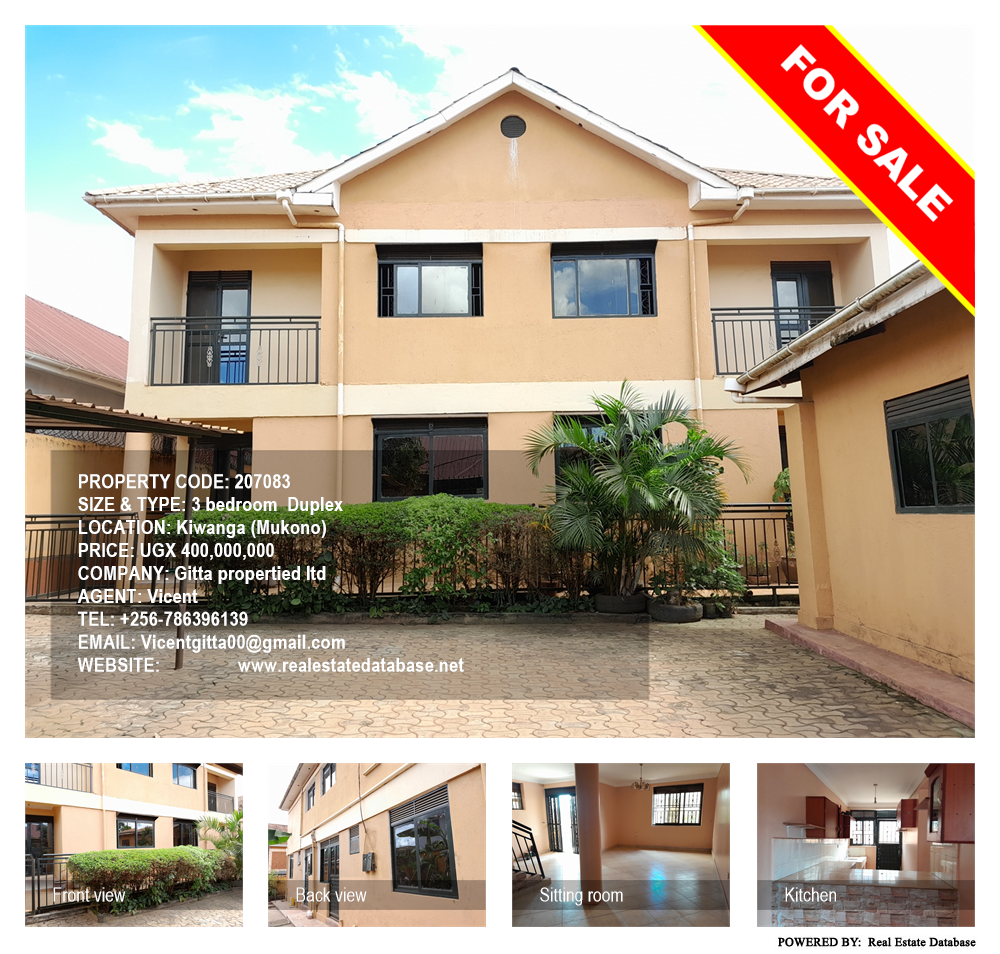 3 bedroom Duplex  for sale in Kiwanga Mukono Uganda, code: 207083