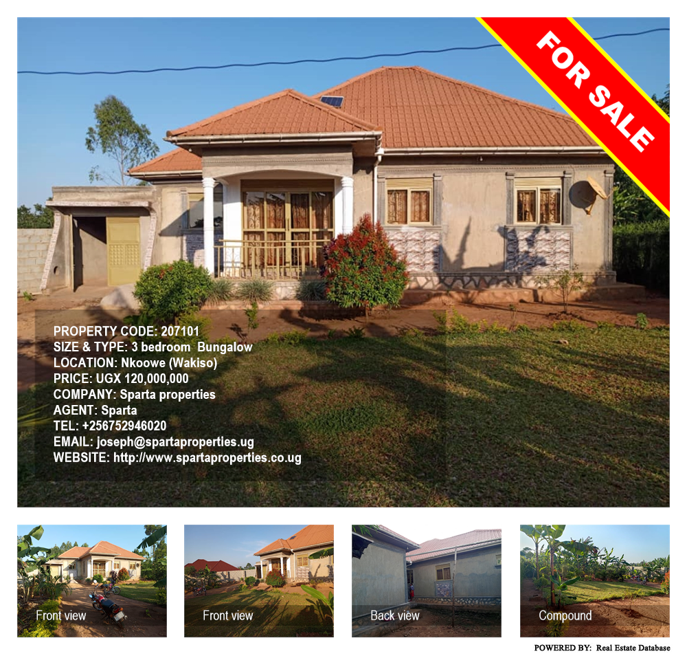 3 bedroom Bungalow  for sale in Nkoowe Wakiso Uganda, code: 207101