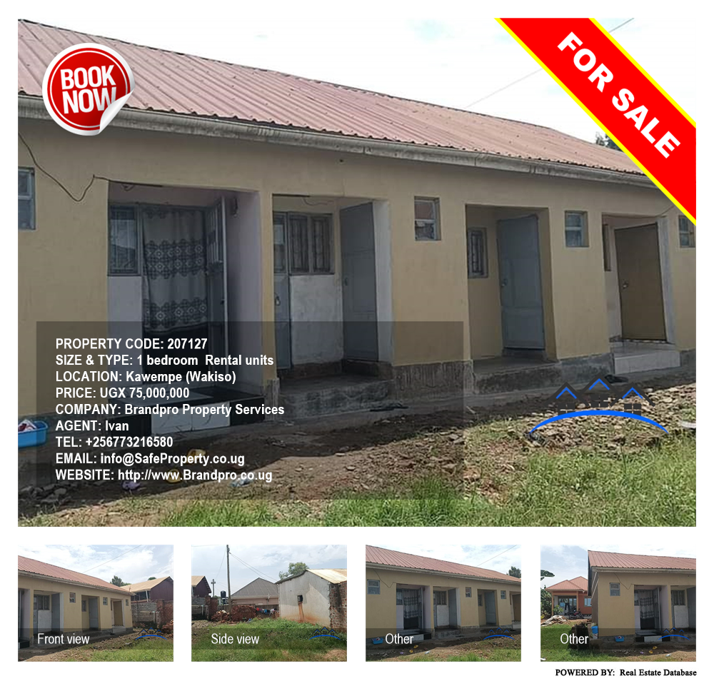 1 bedroom Rental units  for sale in Kawempe Wakiso Uganda, code: 207127