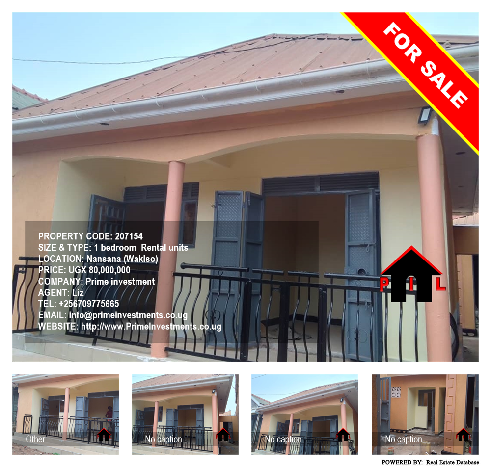 1 bedroom Rental units  for sale in Nansana Wakiso Uganda, code: 207154