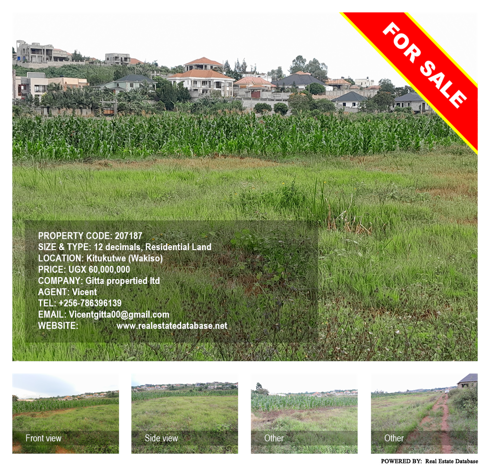 Residential Land  for sale in Kitukutwe Wakiso Uganda, code: 207187