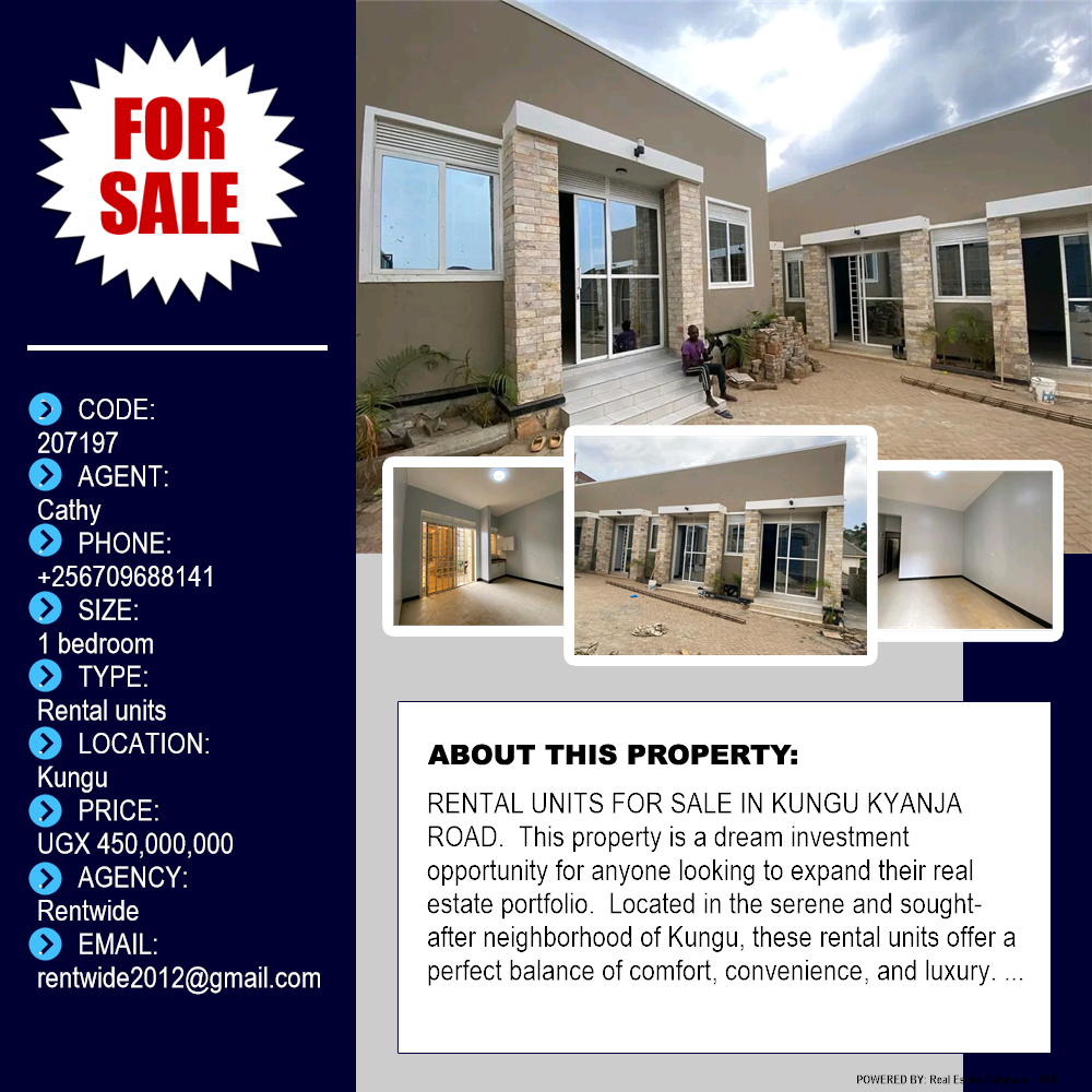 1 bedroom Rental units  for sale in Kungu Wakiso Uganda, code: 207197
