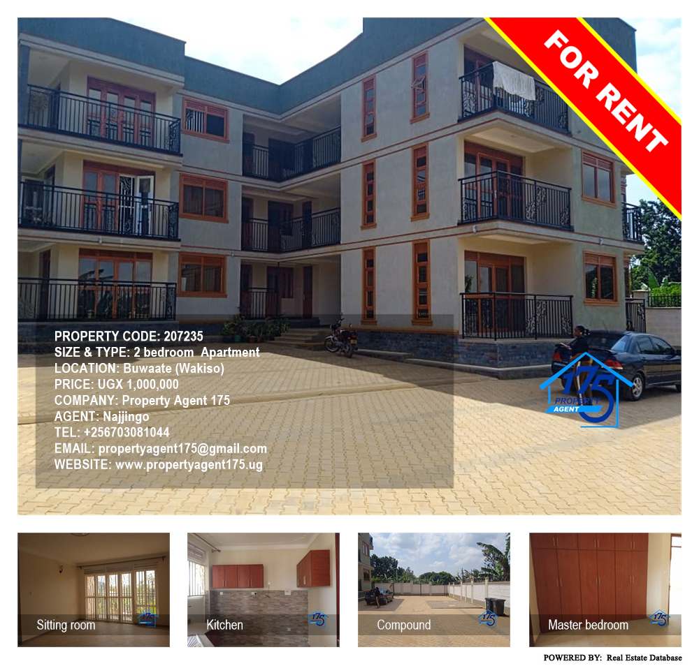 2 bedroom Apartment  for rent in Buwaate Wakiso Uganda, code: 207235