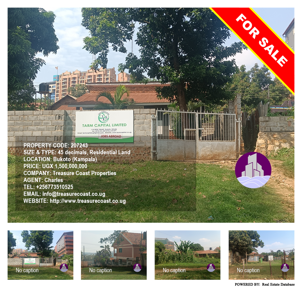 Residential Land  for sale in Bukoto Kampala Uganda, code: 207243