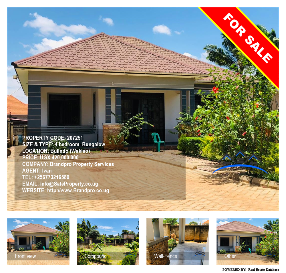 4 bedroom Bungalow  for sale in Bulindo Wakiso Uganda, code: 207251