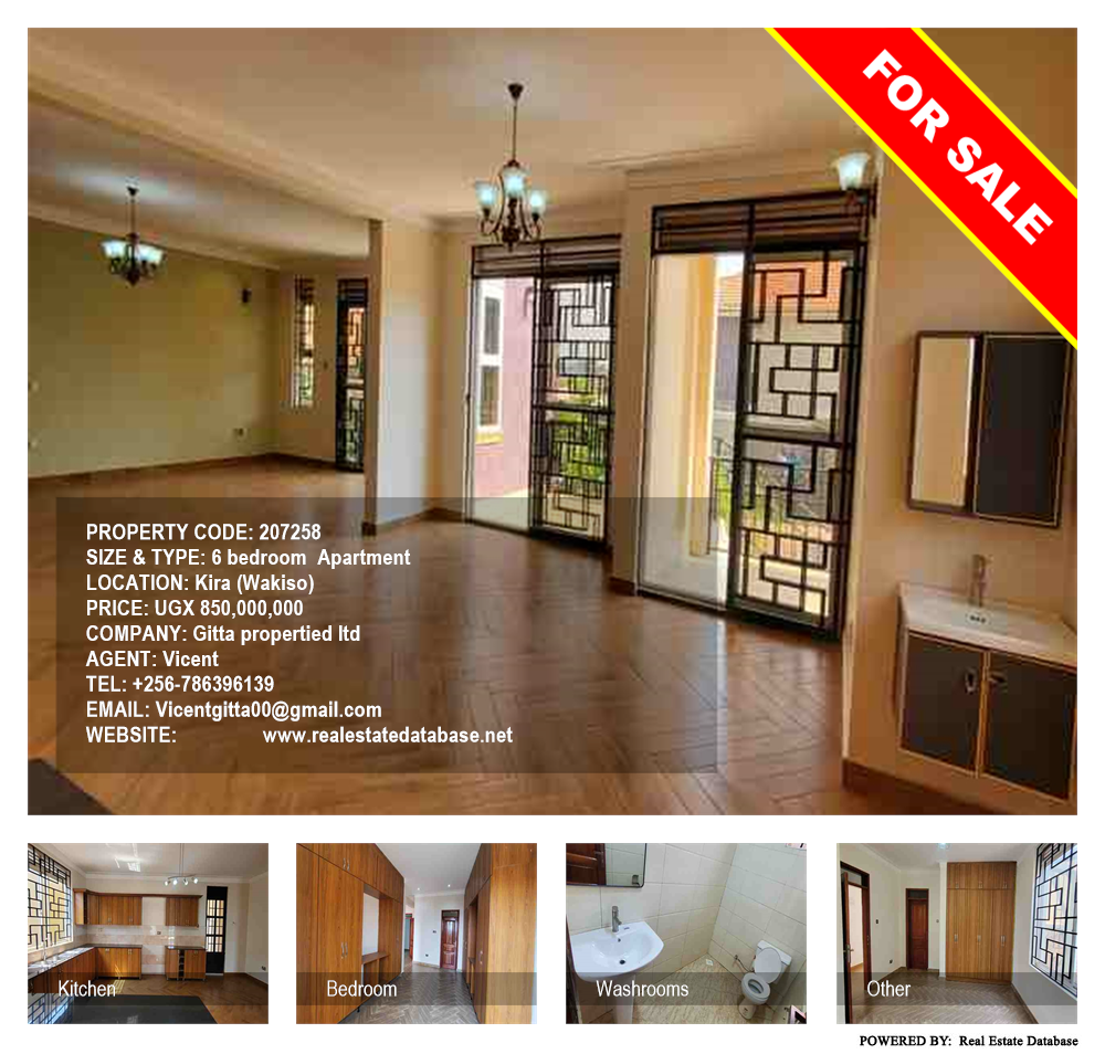 6 bedroom Apartment  for sale in Kira Wakiso Uganda, code: 207258