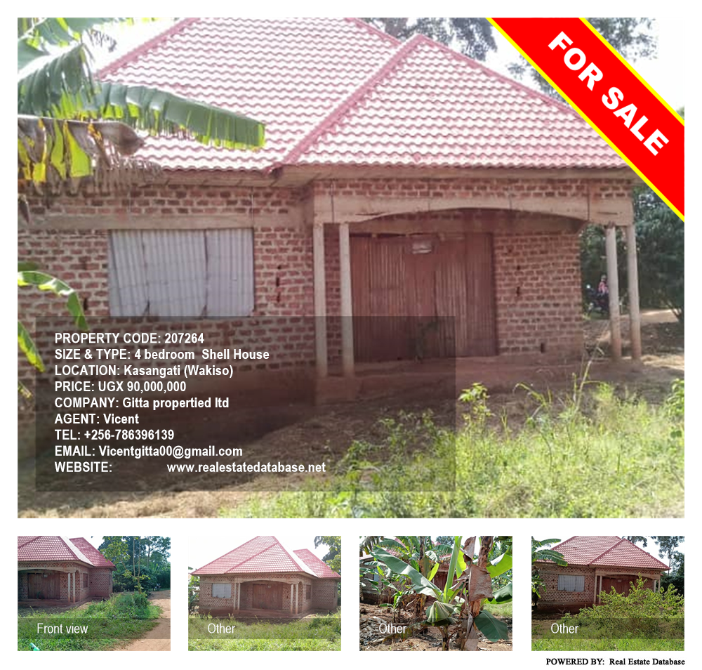 4 bedroom Shell House  for sale in Kasangati Wakiso Uganda, code: 207264