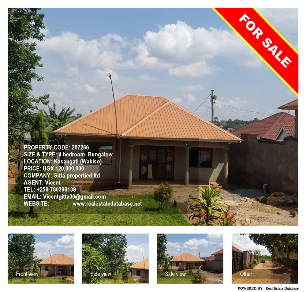 4 bedroom Bungalow  for sale in Kasangati Wakiso Uganda, code: 207266