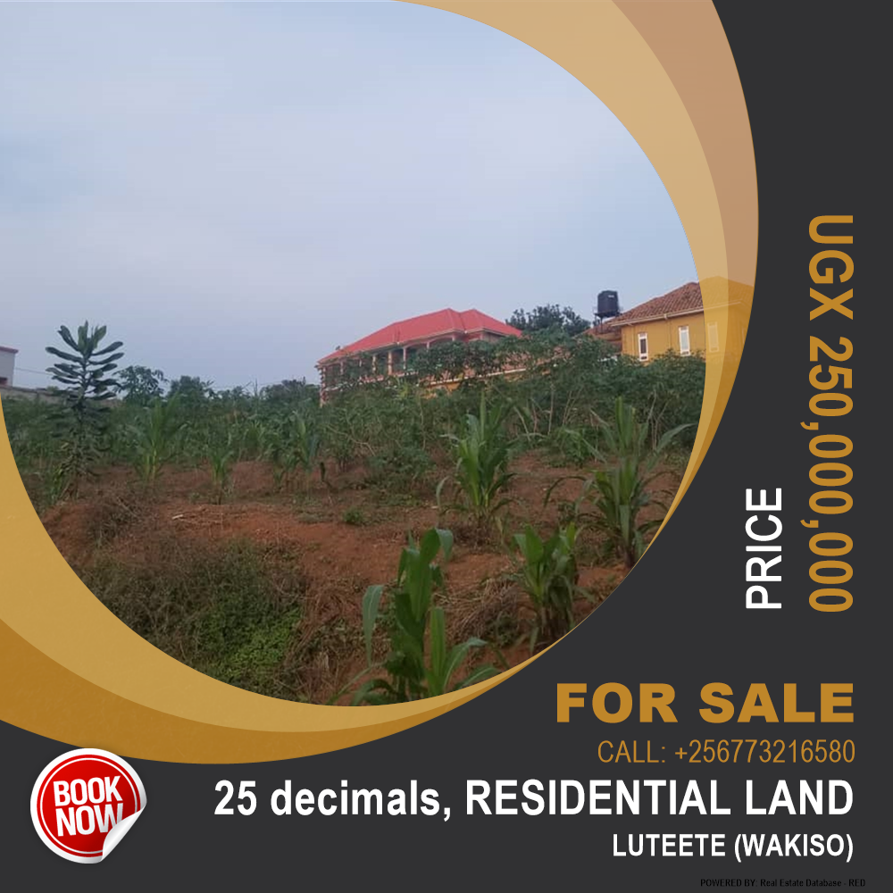 Residential Land  for sale in Luteete Wakiso Uganda, code: 207269