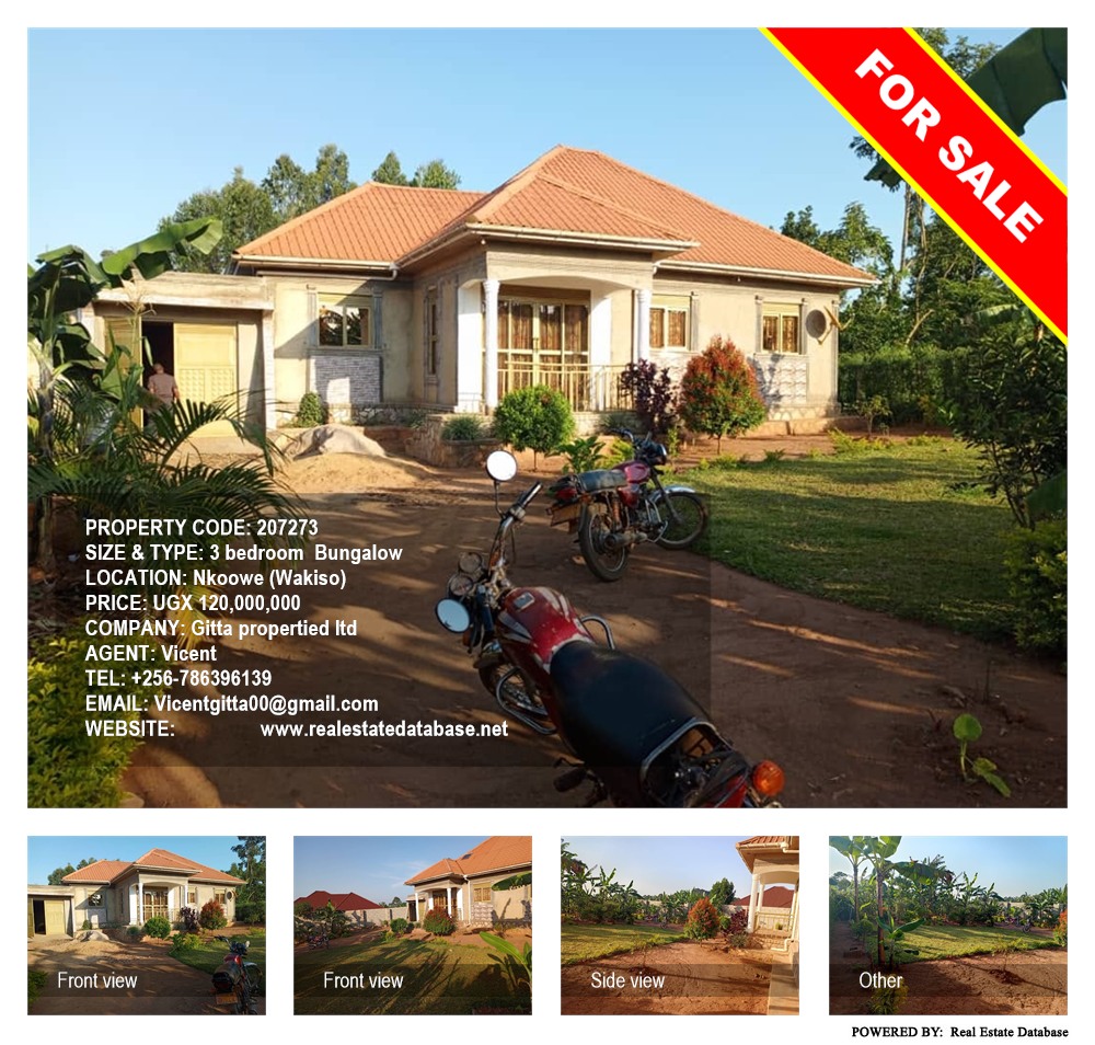 3 bedroom Bungalow  for sale in Nkoowe Wakiso Uganda, code: 207273