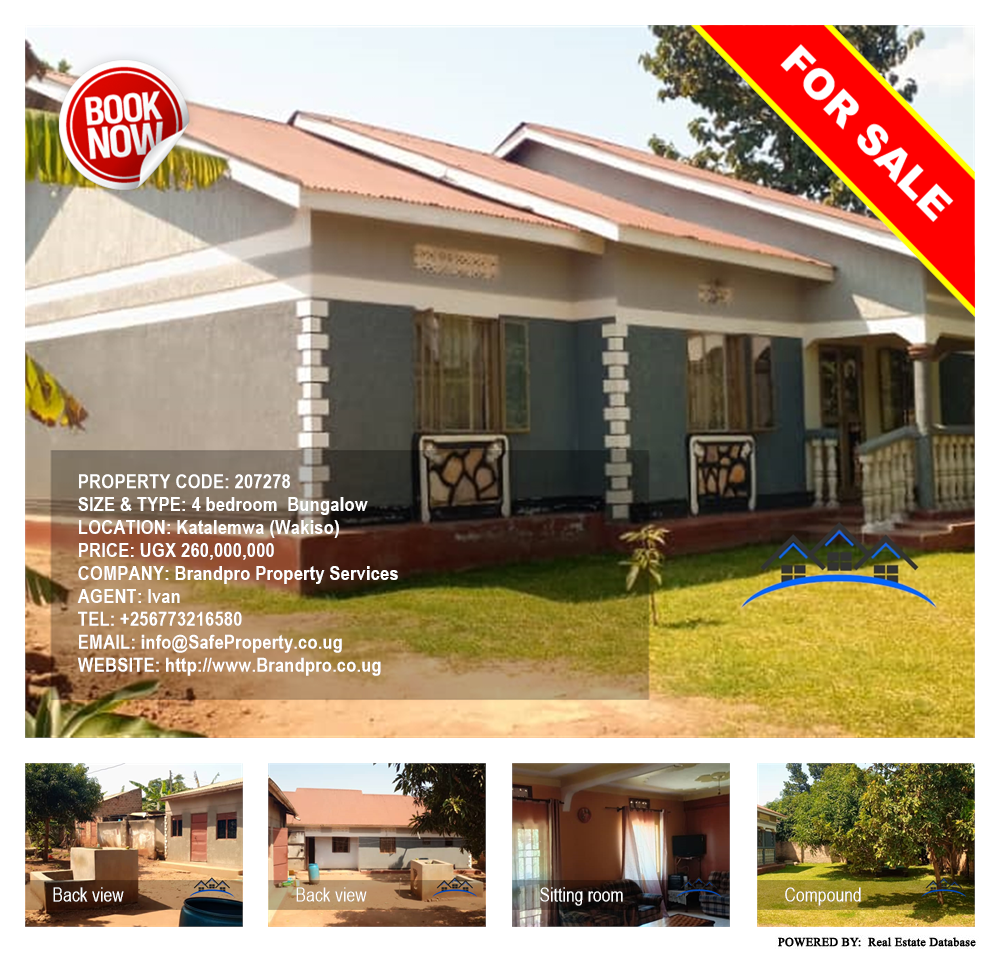 4 bedroom Bungalow  for sale in Katalemwa Wakiso Uganda, code: 207278