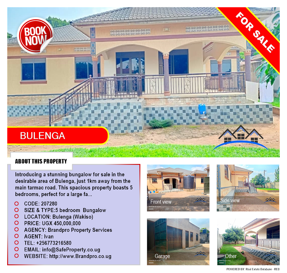 5 bedroom Bungalow  for sale in Bulenga Wakiso Uganda, code: 207280