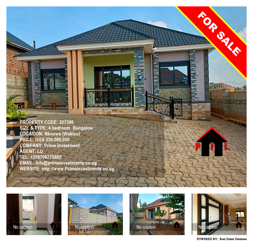 4 bedroom Bungalow  for sale in Nkoowe Wakiso Uganda, code: 207366