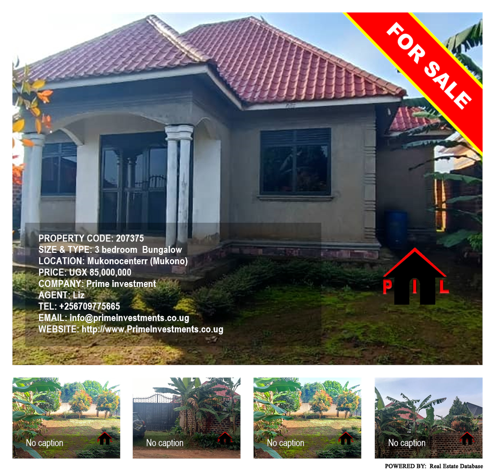 3 bedroom Bungalow  for sale in Mukonocenterr Mukono Uganda, code: 207375