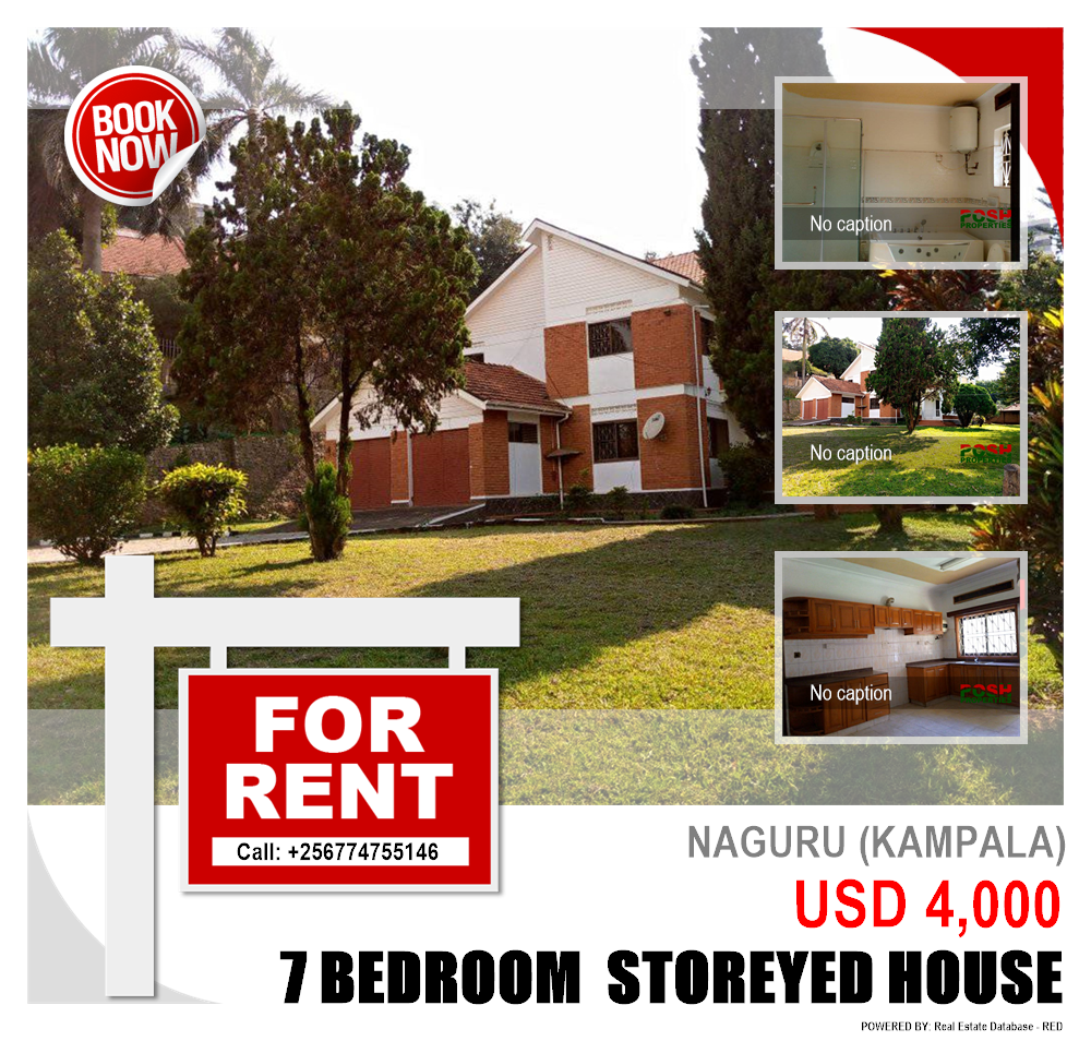 7 bedroom Storeyed house  for rent in Naguru Kampala Uganda, code: 207399