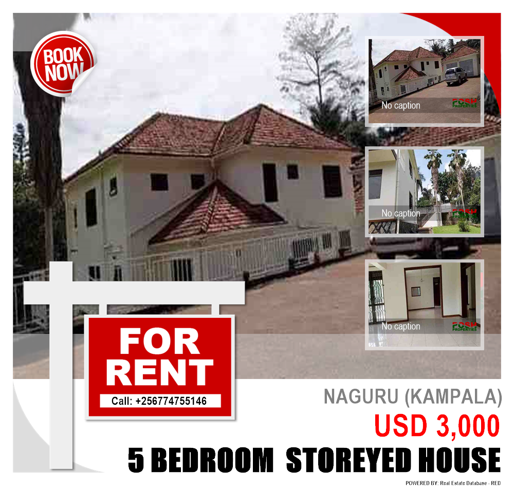 5 bedroom Storeyed house  for rent in Naguru Kampala Uganda, code: 207401