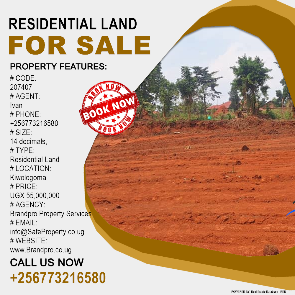 Residential Land  for sale in Kiwologoma Wakiso Uganda, code: 207407