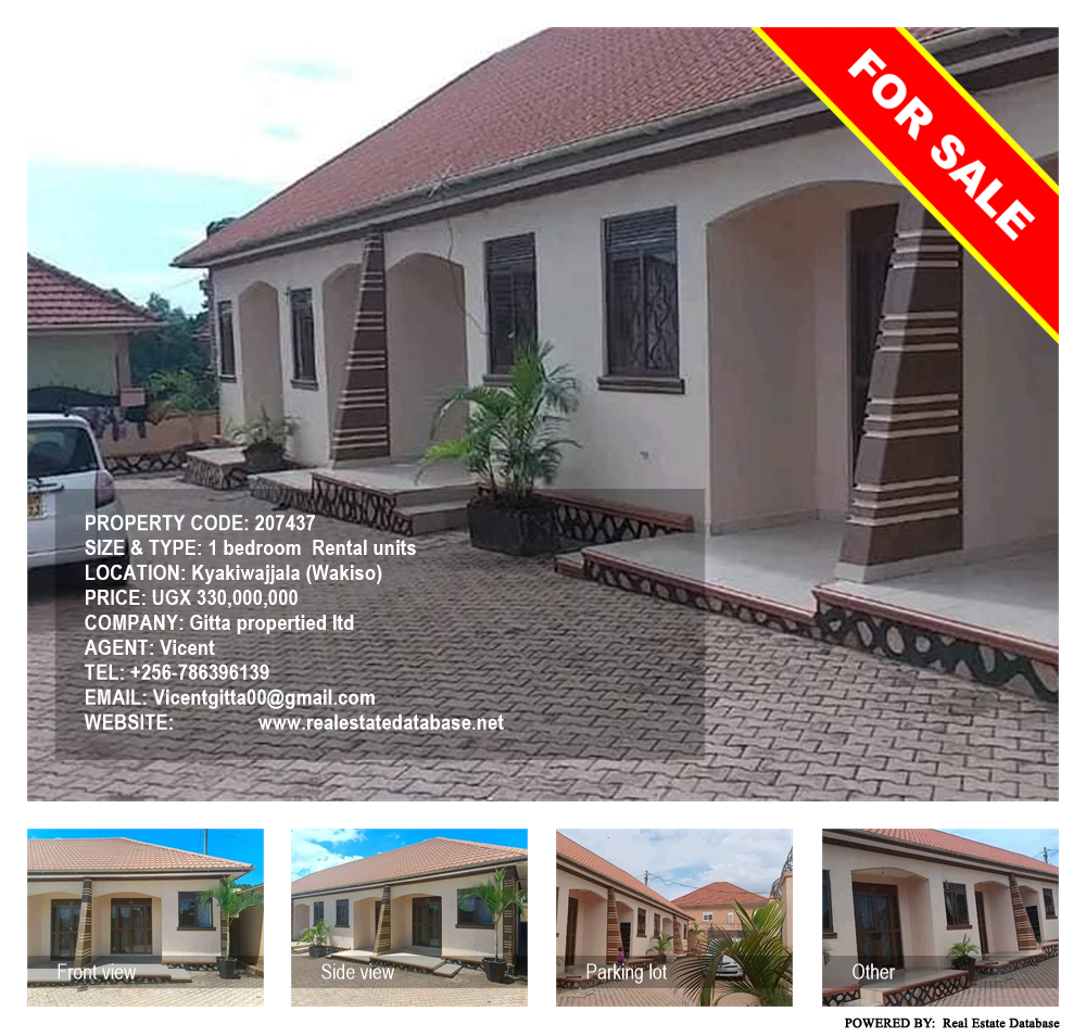 1 bedroom Rental units  for sale in Kyakiwajjala Wakiso Uganda, code: 207437