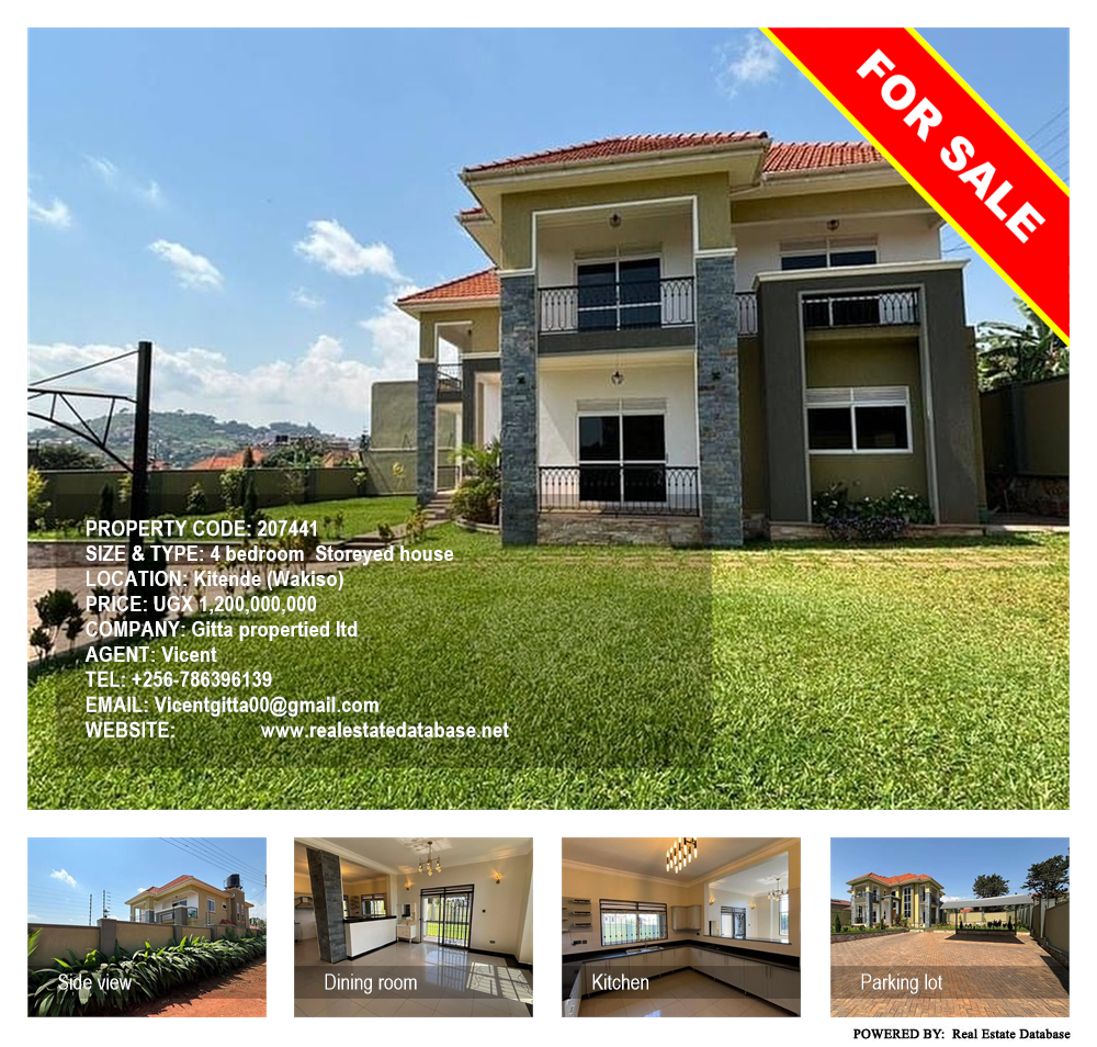 4 bedroom Storeyed house  for sale in Kitende Wakiso Uganda, code: 207441