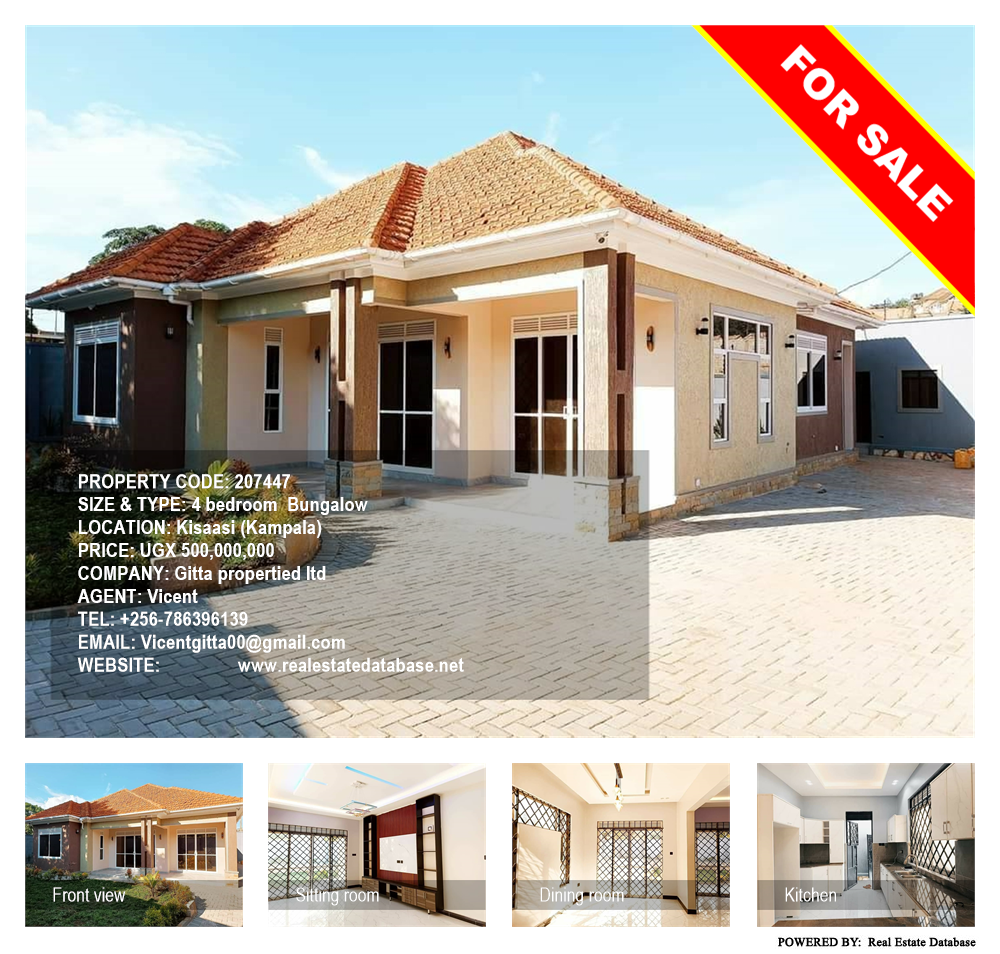 4 bedroom Bungalow  for sale in Kisaasi Kampala Uganda, code: 207447