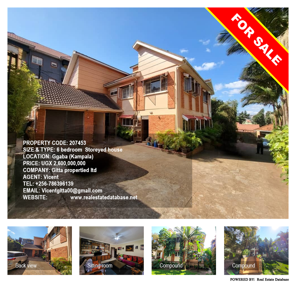 6 bedroom Storeyed house  for sale in Ggaba Kampala Uganda, code: 207453