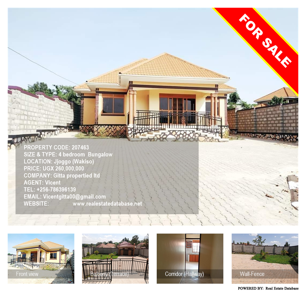 4 bedroom Bungalow  for sale in Jjoggo Wakiso Uganda, code: 207463