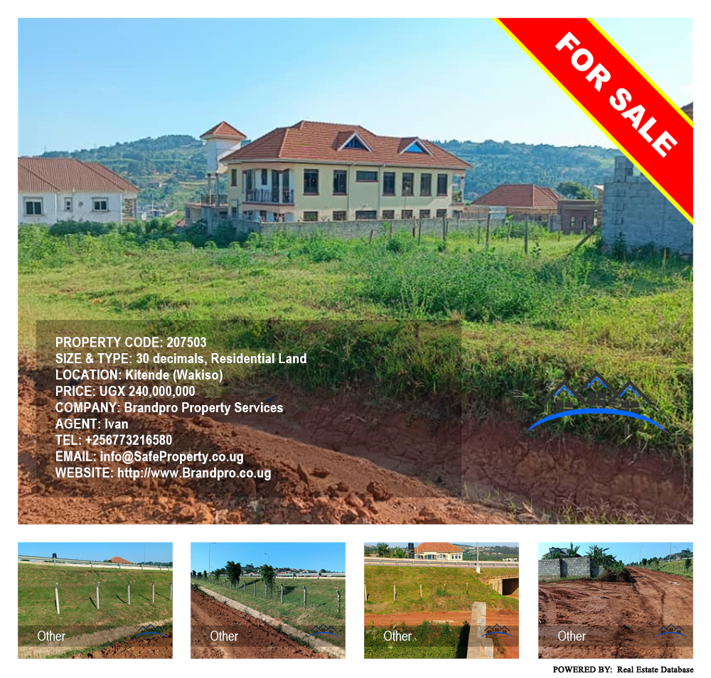 Residential Land  for sale in Kitende Wakiso Uganda, code: 207503