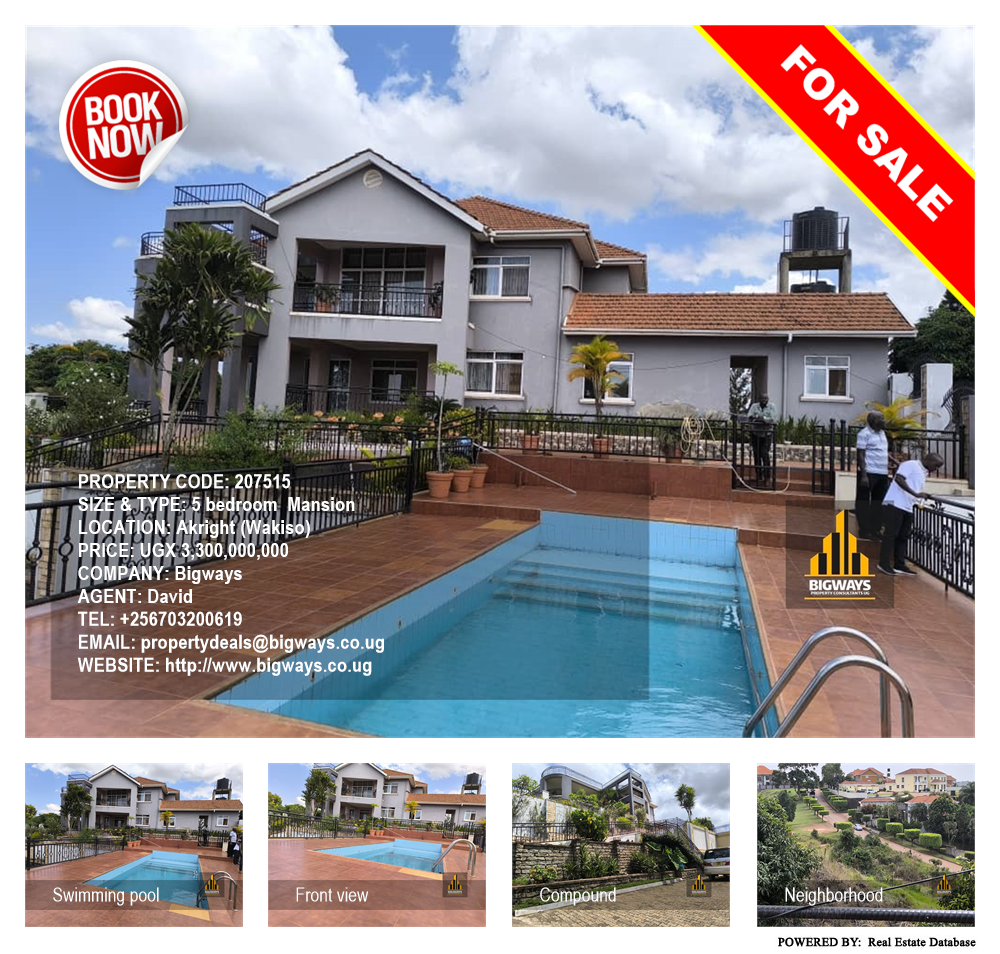 5 bedroom Mansion  for sale in Akright Wakiso Uganda, code: 207515