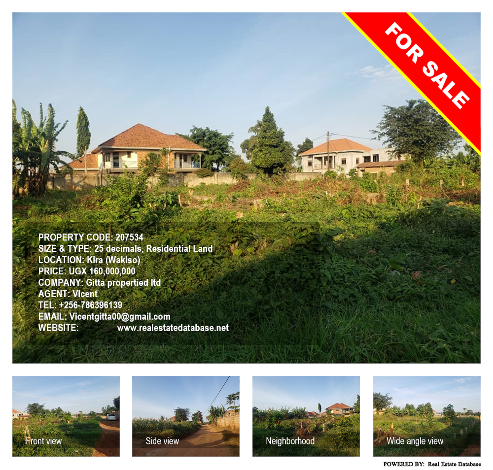 Residential Land  for sale in Kira Wakiso Uganda, code: 207534