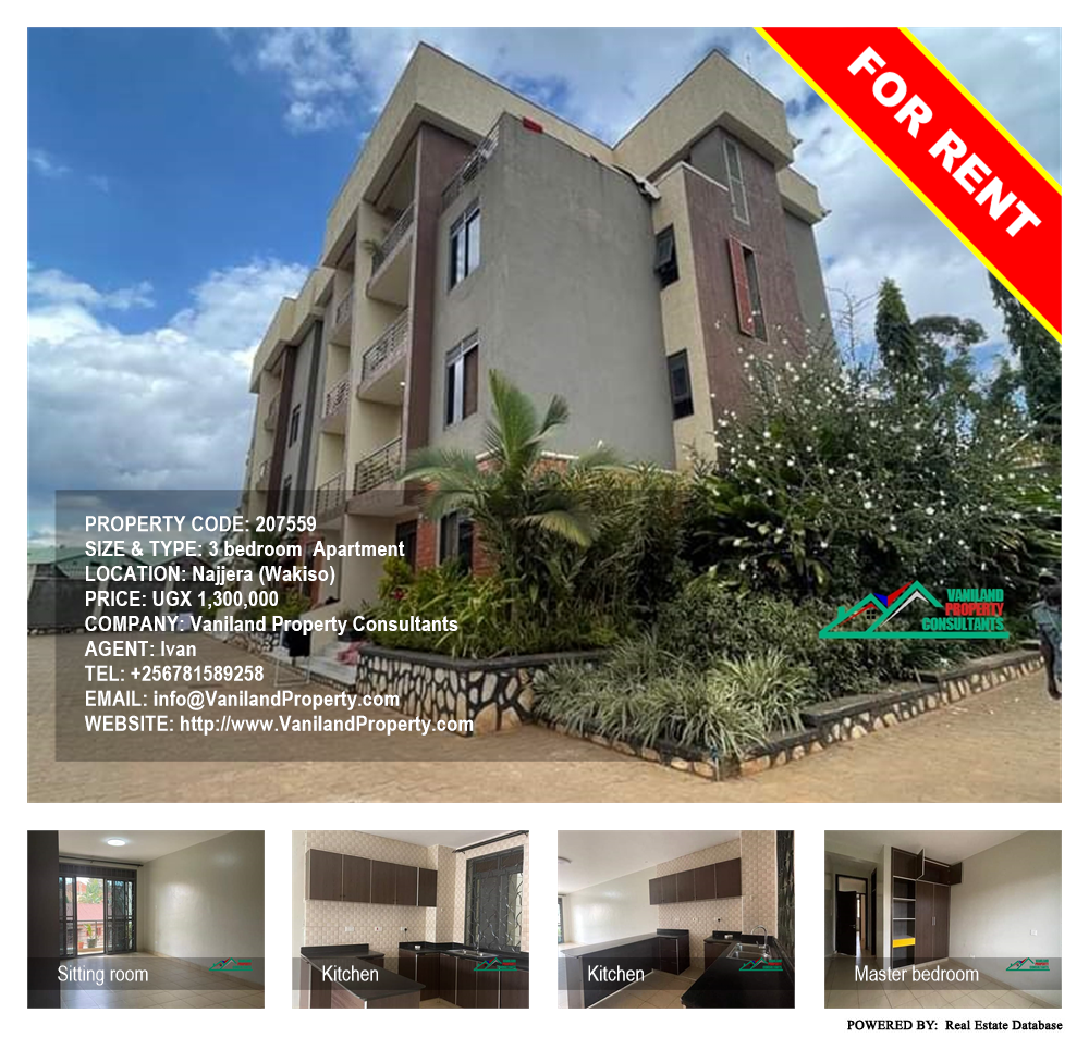 3 bedroom Apartment  for rent in Najjera Wakiso Uganda, code: 207559