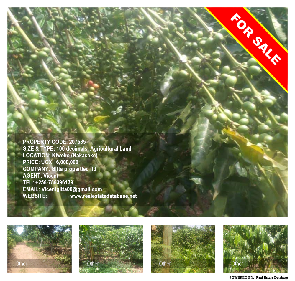 Agricultural Land  for sale in Kiwoko Nakaseke Uganda, code: 207565