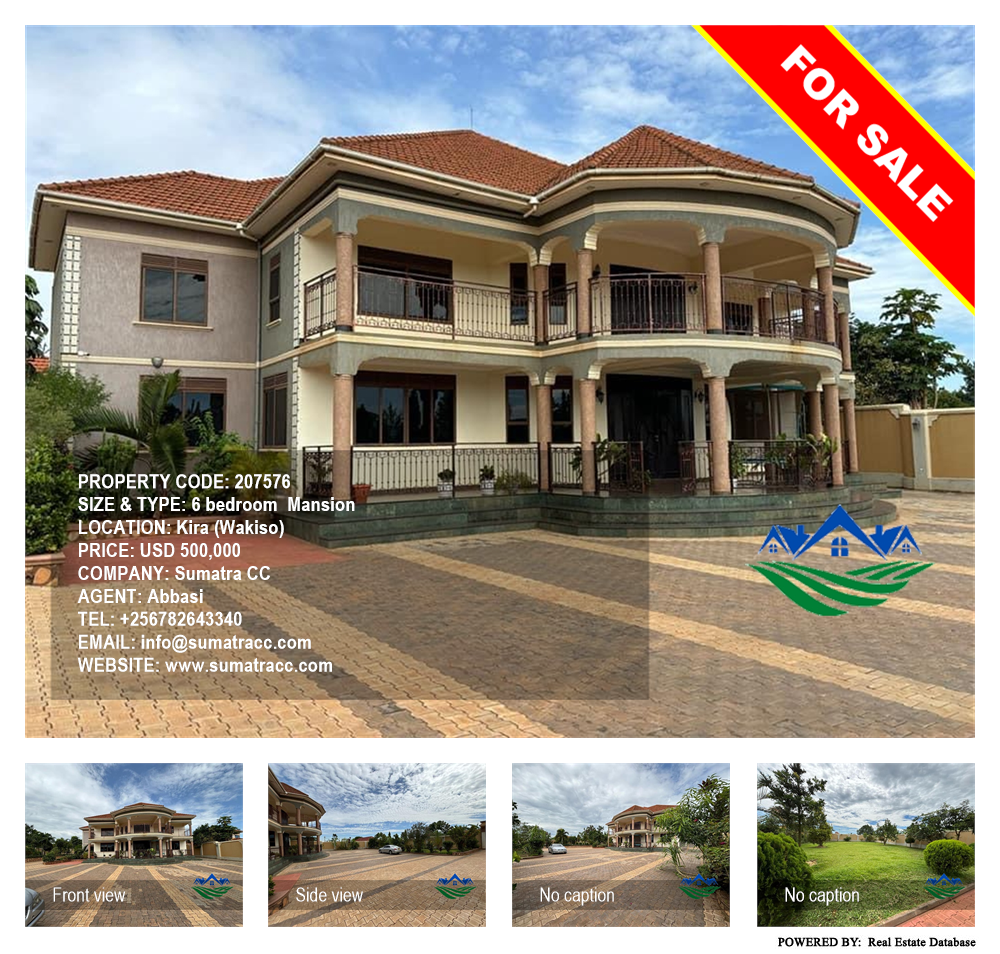 6 bedroom Mansion  for sale in Kira Wakiso Uganda, code: 207576
