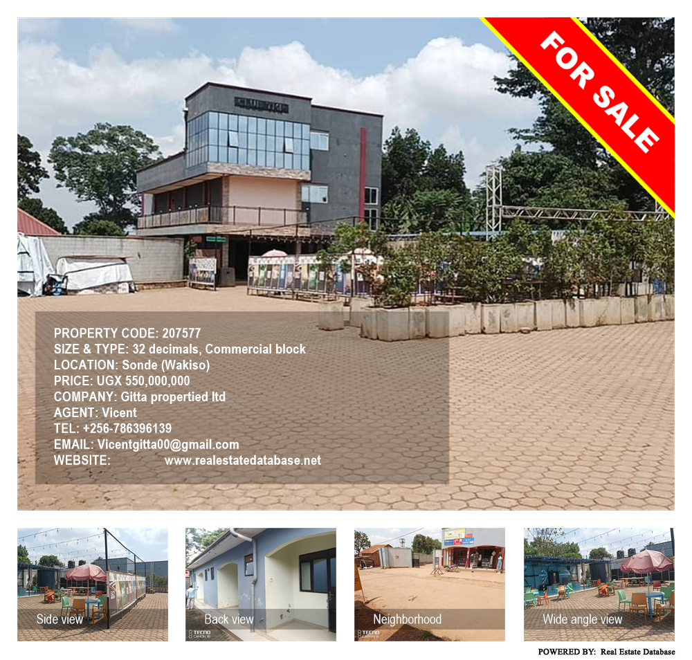 Commercial block  for sale in Sonde Wakiso Uganda, code: 207577