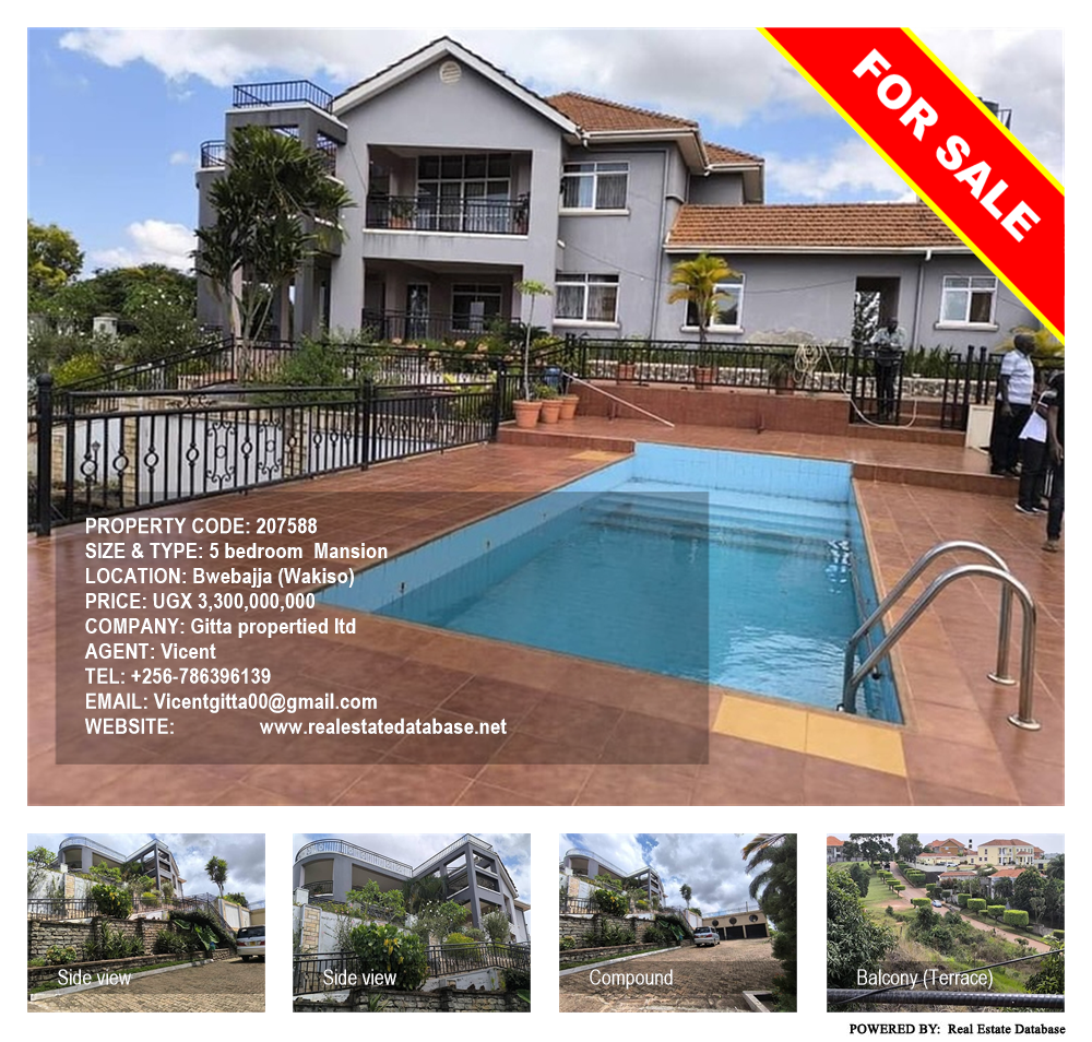 5 bedroom Mansion  for sale in Bwebajja Wakiso Uganda, code: 207588